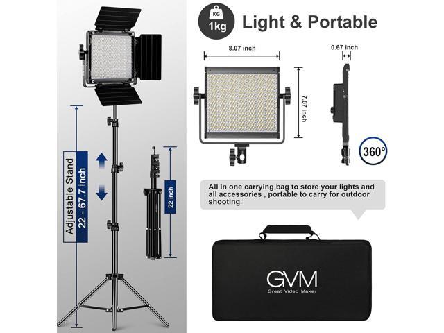 GVM RGB Video Lighting, Bi-Color LED Video Light Kit with App Control, 2 Packs 850D Photography Lighting Kit CRI 97+ for Web Conference, 