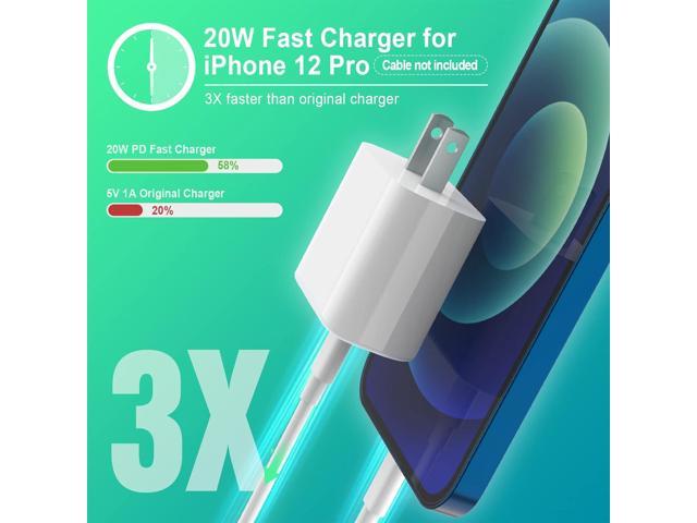 Chargeur Ultra Rapide Compatible avec iPhone 13,12, 11, XR, X, XS, XS Max,  SE 2020, 8 Plus, 8 - Double Port 20 W avec Cable USB-C