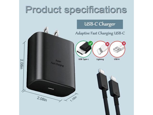 Chargeur Samsung Super Fast Type C 45W, chargeur mural USB-C pour Samsung  Galaxy S22 Ultra/S22+/S22, Note 10+/Note 20/S20/S21, Galaxy Tab  S7/S7+/S8/S8+/S8 Ultra, chargeur PPS avec Câble de charge rapide 