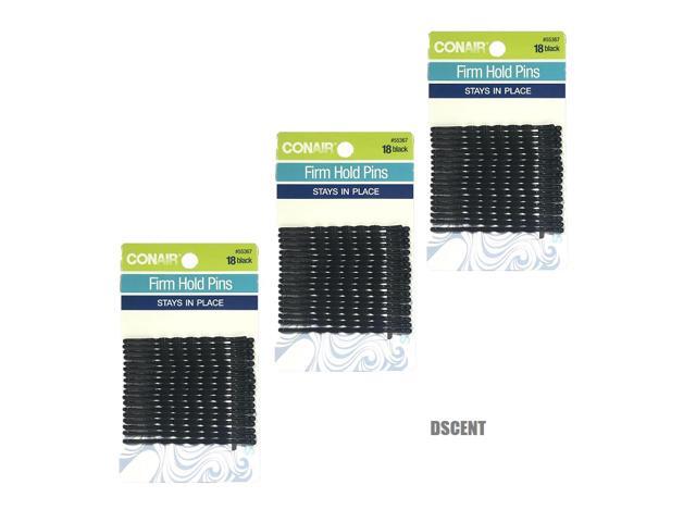 3 Pack Of Conair Firm Hold Pins Stay In Place 18 Long Black Bobby