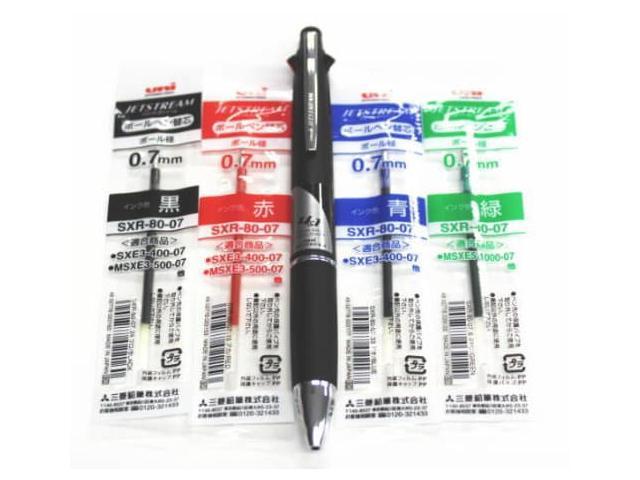 - Red for SXE3-400-07 Uni Jetstream SXR-80-07 0.7mm Pen Refills Pack of 10