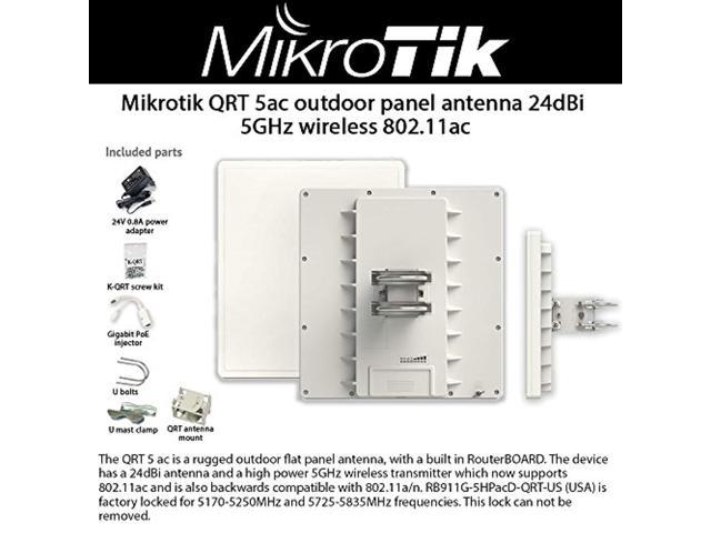 Mikrotik Qrt 5 Ac Rugged Outdoor Flat Panel Antenna 24dbi And A