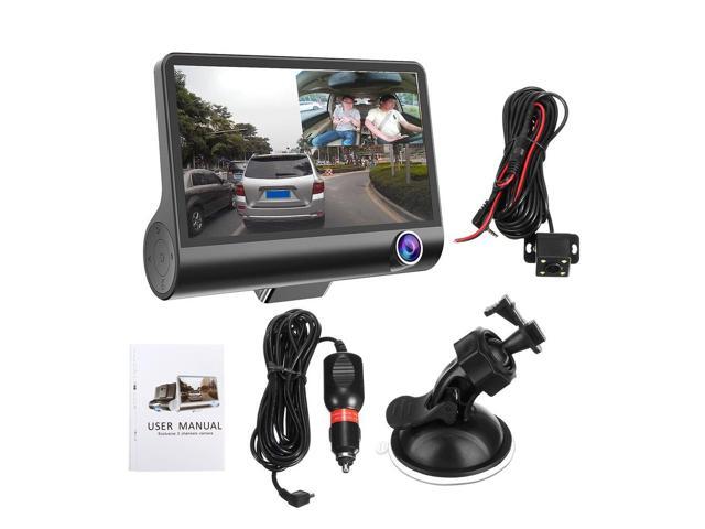4/'/' HD 1080P 3 Lens Car DVR Dash Cam G-sensor Video Recorder Rearview Camera