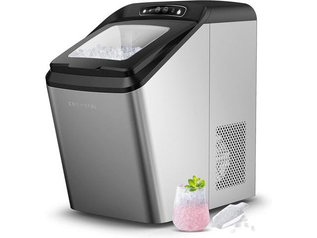 Photo 1 of CROWNFUL Nugget Ice Maker Portable Countertop Machine, Auto Water Refill, Makes 26lbs Crunchy Pellet in 24H, 3lbs Basket at a time, with Scoop and Basket