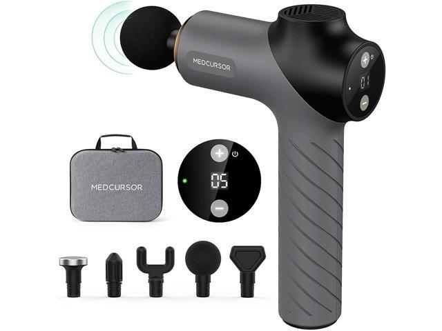 Medcursor Massage Gun Deep Tissue, with LCD Touch Display, Quiet Brushless Motor, Carry Case, Handheld Portable Percussion Massage Gun for Athletes, Pain Relief, Gifts