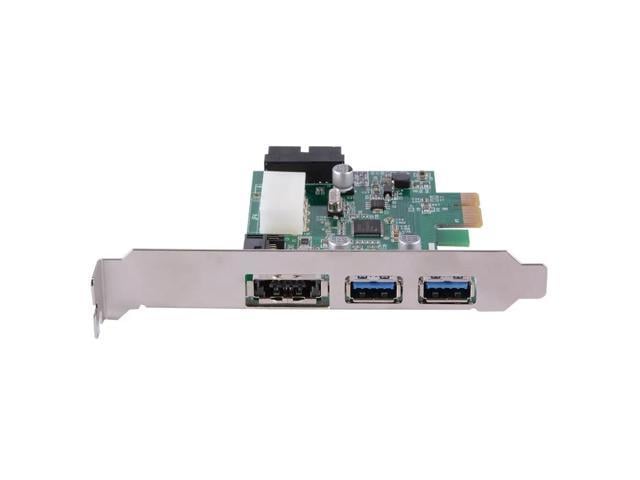 PCIe to Dual USB 3.0 & 1 Port Power eSATA Expansion Card Hub Controller ...