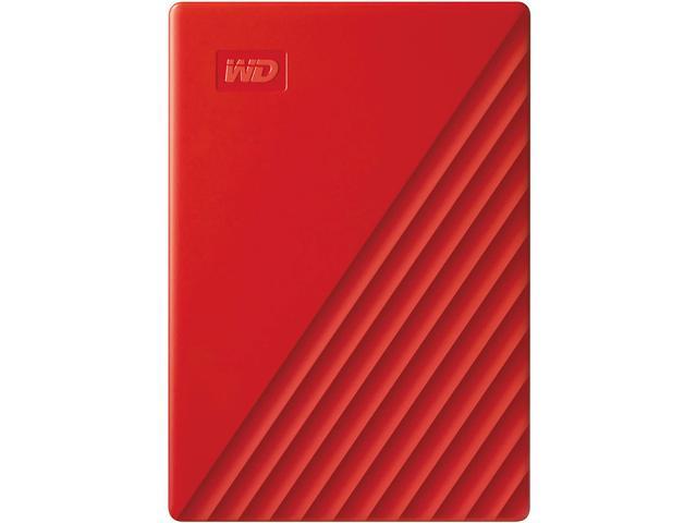 WD 4TB My Passport Portable External Hard Drive HDD, USB 2.0 Compatible, Red - WDBPKJ0040BRD-WESN
