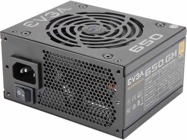 Photo 1 of EVGA SuperNOVA 650 GM, 80 Plus Gold 650W, Fully Modular, ECO Mode with DBB Fan, 123-GM-0650-Y1, Includes Power ON Self Tester, SFX Form Factor, Power Supply
