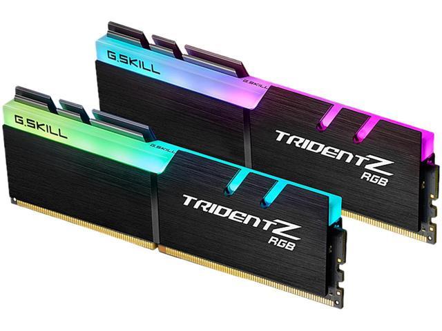 G.Skill Trident Z RGB Series 16GB (2 x 8GB) 288-Pin SDRAM (PC4 24000) DDR4 3000 CL16-18-18-38 1.35V Dual Channel Desktop Memory