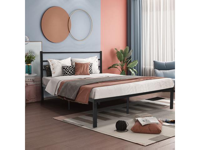 Jaxpety Metal Bed Frame Platform Queen, Queen Size Metal Bed Frame With Headboard And Footboard