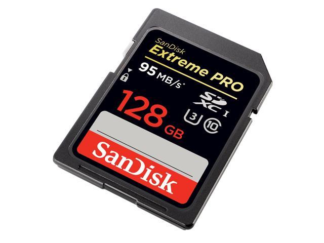 Карта памяти sandisk sdxc extreme pro class 10 uhs i u3 170 90mb s 128gb