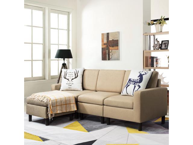 Waleaf Convertible Sectional Sofa With Reversible Chaise L Shape 3 Seater Couch Modern Linen Fabric Living Room Indoor Sleeper Ottoman Set For Small Space Light Grey Newegg Com - Modern Large Linen L Shaped Sectional Sofa With Wide Chaise Waleaf Convertible Sectional Sofa With Reversible Chaise L Shape 3 Seater Couch Modern Linen Fabric Living Room Indoor Sleeper Ottoman Set For Small Space Light Grey Newegg Com - Modern Large Linen L Shaped Sectional Sofa With Wide Chaise