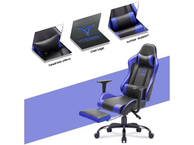 Vitesse Gaming Chair with Footrest Racing Style Computer ...