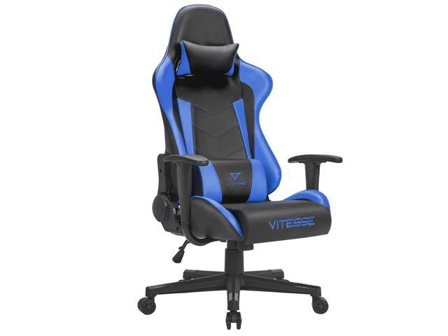 Vitesse Gaming Office Chair Ergonomic Desk Chair High Back Racing Style Computer Chair Swivel Executive Leather Chair With Lumbar Support And