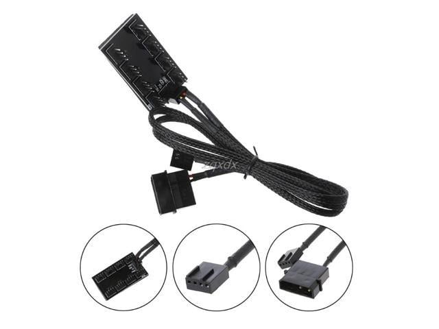 1 to 4 4Pin Molex TX4 PWM CPU Cooling Fan Adapter Splitter Braided Power Cable \