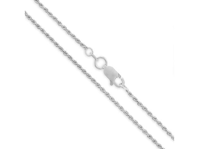 Sterling Silver Diamond Cut High Polished 1.5mm Italian Twisted Rope Chain Necklace 16-30