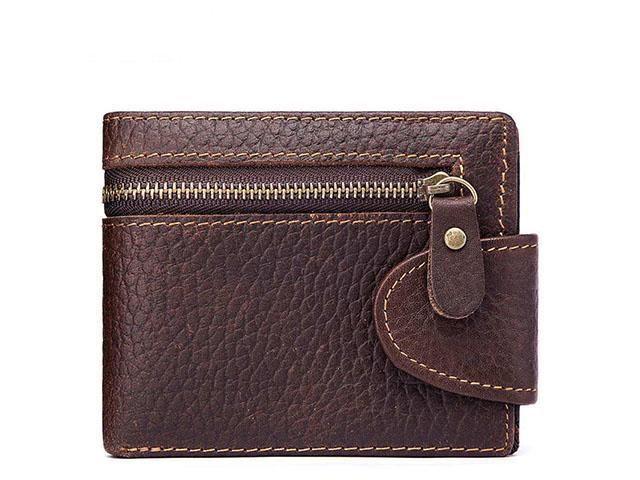 Clutch Mens RFID Blocking Leather Pocket Wallet Mini Purse Vintage Retro Wallets