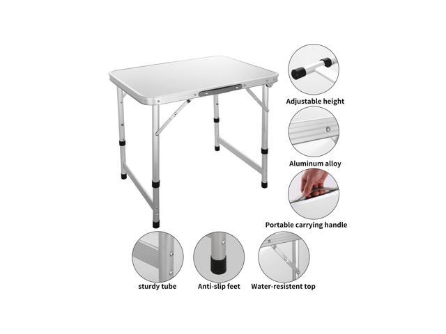 Ancheer Portable Adjustable Folding Table Outdoor Picnic Camping Newegg Com
