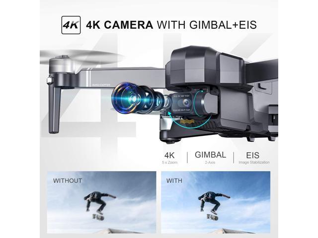 DEERC DE22Pro GPS Drone with 4K Camera 2-axis Gimbal, EIS Anti-Shake, 5G  FPV Transmission, Brushless Motor, 52 Mins Flight with Carry Case