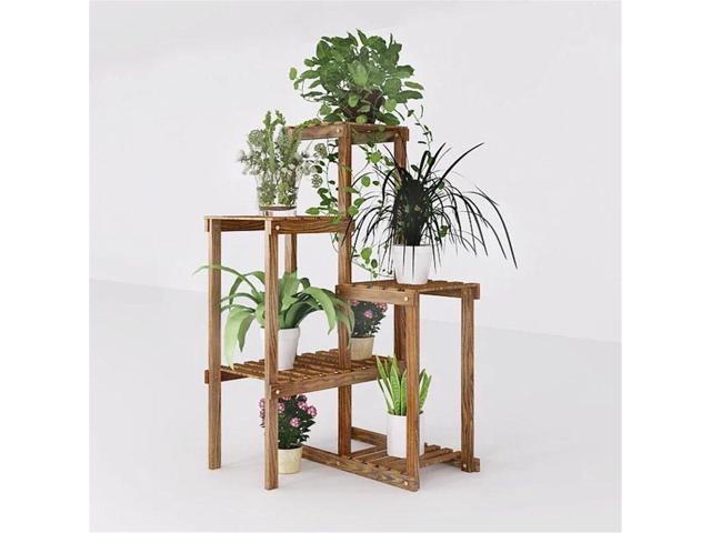 Js Corner Garden Plant Stand Wood Multi Tiered Flower Display Rack Shelf For Patio Newegg Com