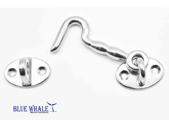 Blue Whale 316 Stainless Steel Cabin Hook And Eye Latch Catch 3