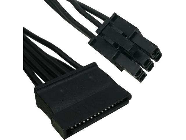 50cm COMeap 6 Pin to 3X 15 Pin SATA Hard Drive Power Adapter Cable for Some Types of Corsair Modular PSUs 20-in