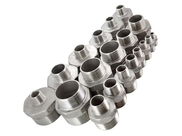 NPT 3//4/"x1//2/" Male Hex Nipple Threaded Reducer Pipe Fitting Stainless Steel 304