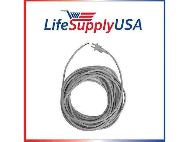 5 Pack 17/2 35 ft. Upright Vacuum Electric 12-AMP Power Cord w/ Open End Striped Wire (35 Feet) Grey