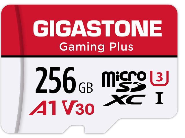 Gigastone 256GB Micro SD Card, Gaming Plus, Nintendo-Switch Compatible MicroSDXC Memory Card, 100MB/s, 4K Video Recording, Action Camera, Wyze, GoPro, Dash Cam, Security Camera, UHS-I A1 U3 V30 Class 10