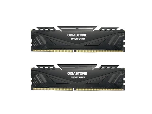[RAM] DDR4 RAM GIGASTONE Black Game PRO Desktop RAM 32GB (2x16GB) DDR4 RAM 32GB DDR4-3200MHz PC4-25600 CL16 1.35V 288 Pin Unbuffered Non ECC UDIMM for PC Gaming Desktop Memory (Desktop ONLY) $53.99