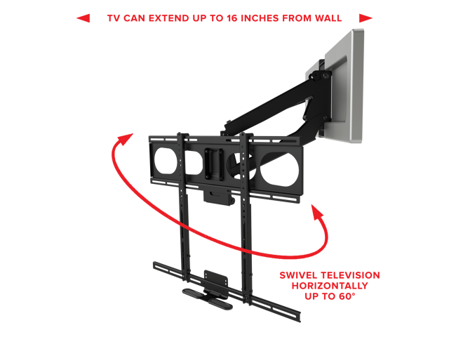 Mantelmount Mm540 Above Fireplace Pull Down Tv Mount - Fireplace Ideas