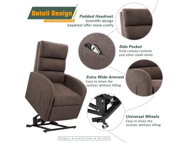 Homall Fabric Power Lift Recliner Chair for Elderly Ergonomic Lounge