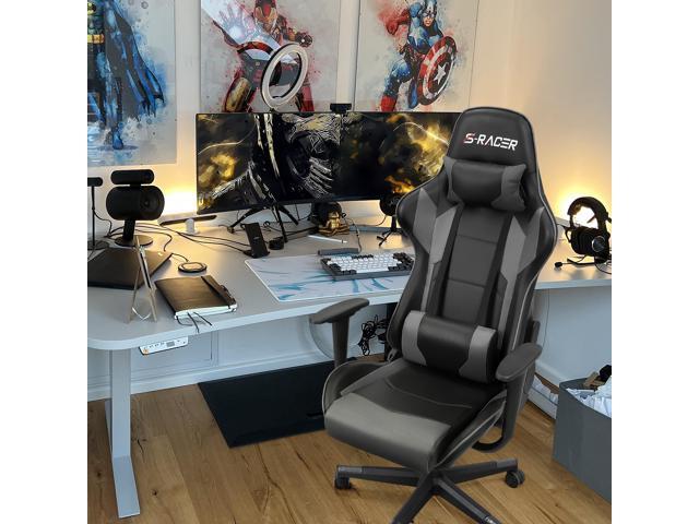 Homall High Back Gaming Chair Office Chair Executive Leather Computer Chair Racing Ergonomic 