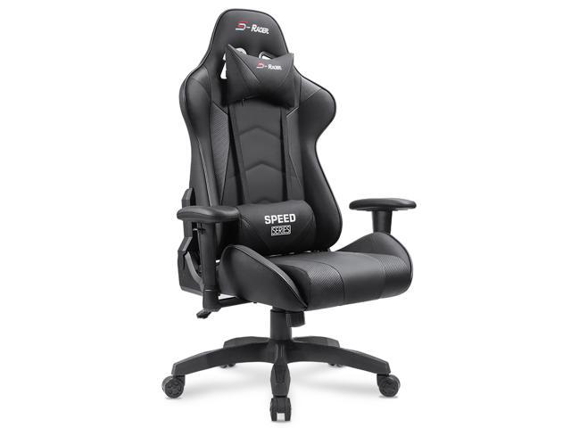 Homall Computer Gaming Chair Bucket Seat Ergonomic High Back Carbon Fiber Style Sanding Pu Leather Swivel Lumbar Support Video Game Chair Racing