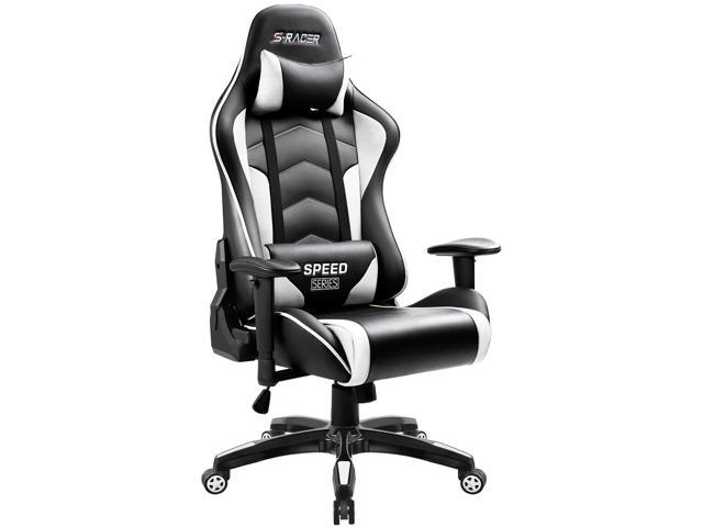 Homall Gaming Chair Thickened High Back And Bucket Seat Carbon Pu