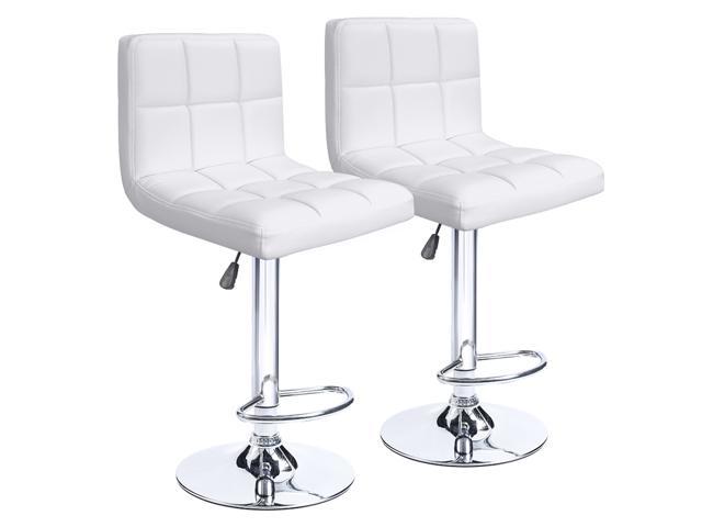 Homall Bar Stools Modern Pu Leather, White Bar Stool Chairs