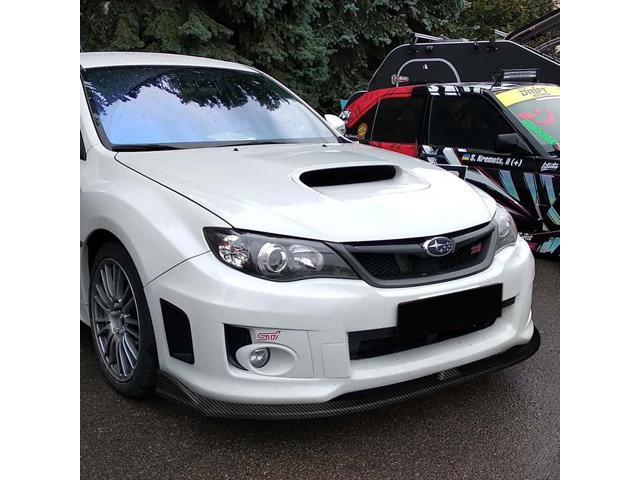 Front Bumper Lip compatible with 2008 2009 2010 Subaru Impreza WRX STi  CS2-Style, Real Carbon Front Lip Spoiler Air Chin Body Kit Splitte