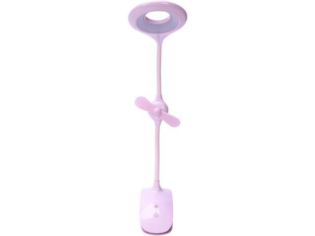 Creative Usb Charging Eye Protector To Learn Desk Lamp Led Clip Fan Pink Newegg Com