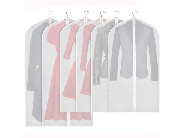 Hanging Garment Bag Lightweight Suit Bags Moth Proof Set Of 6 With Study Full Zipper For Closet Storage And Travel 60 110cm 127cm Newegg
