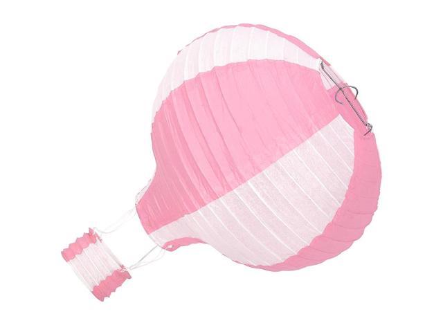 12inch Hot Air Balloon Paper Lantern Lampshade Ceiling Light Wedding Party Decor Pink Stripes Newegg Com