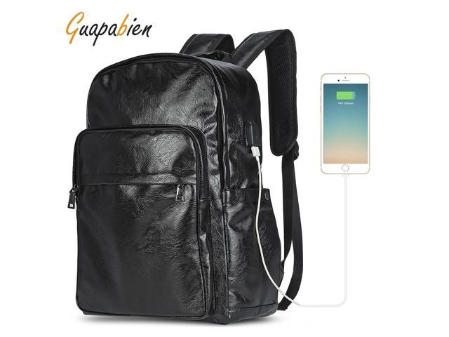 leather laptop backpack mens