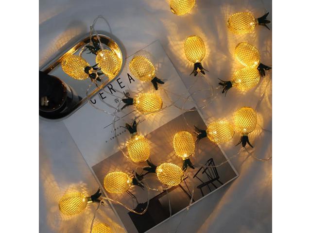 String Lights Iron Golden Pineapple 20 Lights Led Ip44 Waterproof Indoor Outdoor Decorative Atmosphere Light