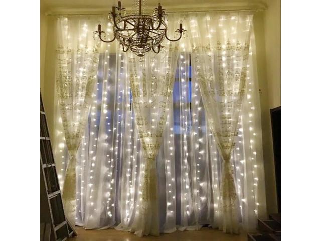 LED String Fairy Lights Net Mesh Curtain Xmas Wedding Party Outdoor US EU Plug 