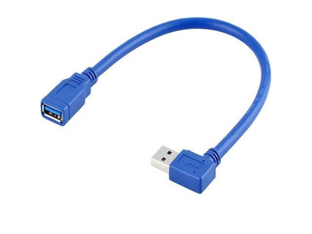 30CM USB 3.0 Right Angle and Left Angle Male to USB 3.0 Female Extension Cable USB Extension Cable