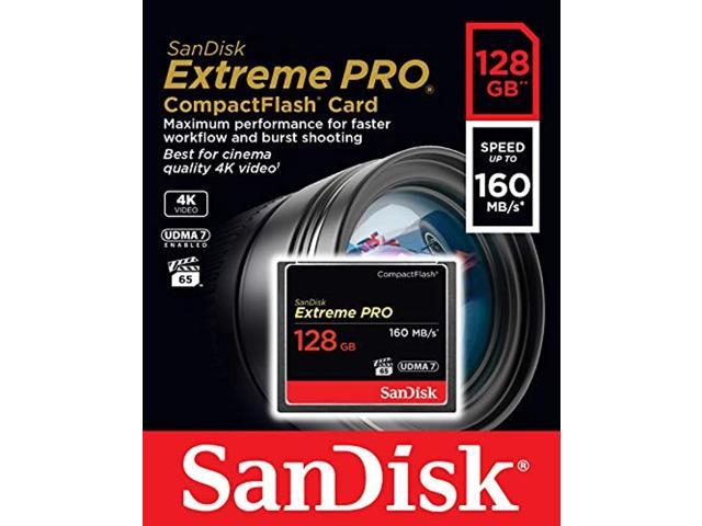 SanDisk Extreme PRO 128GB CompactFlash Memory Card UDMA 7 Speed Up