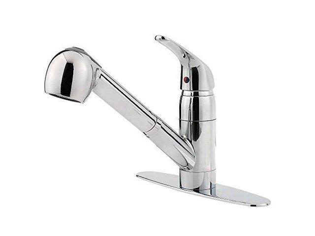 Pfister Pfirst Series 1 Handle Pull Out Kitchen Faucet Polished Chrome Newegg Ca
