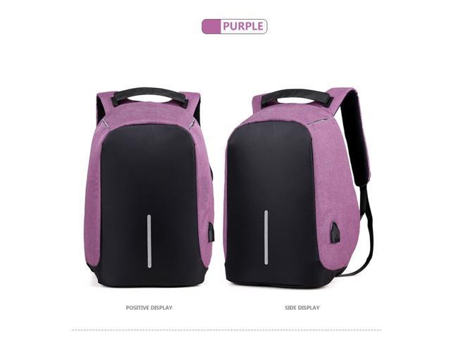 anti theft backpack purple