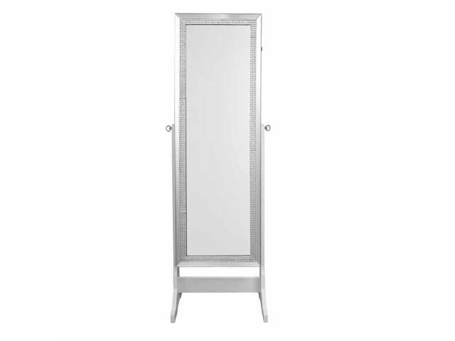 Bling Pristine White Full Length Jewelry Cheval Armoire Makeup