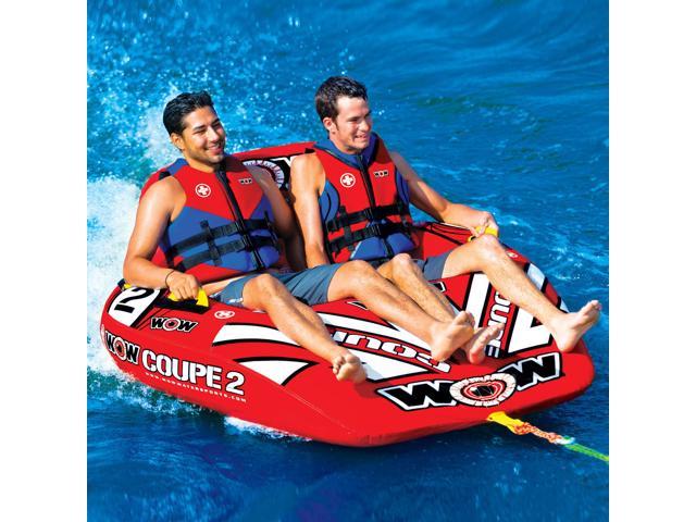 WOW 2-Person Coupe Cockpit Tow Tube Red 