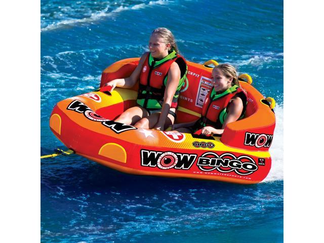 WOW Sports Zig Zag 1 Person Steerable and Towable Water Tube For Pool and Lake 